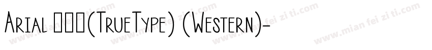 Arial 半粗体(TrueType) (Western)字体转换